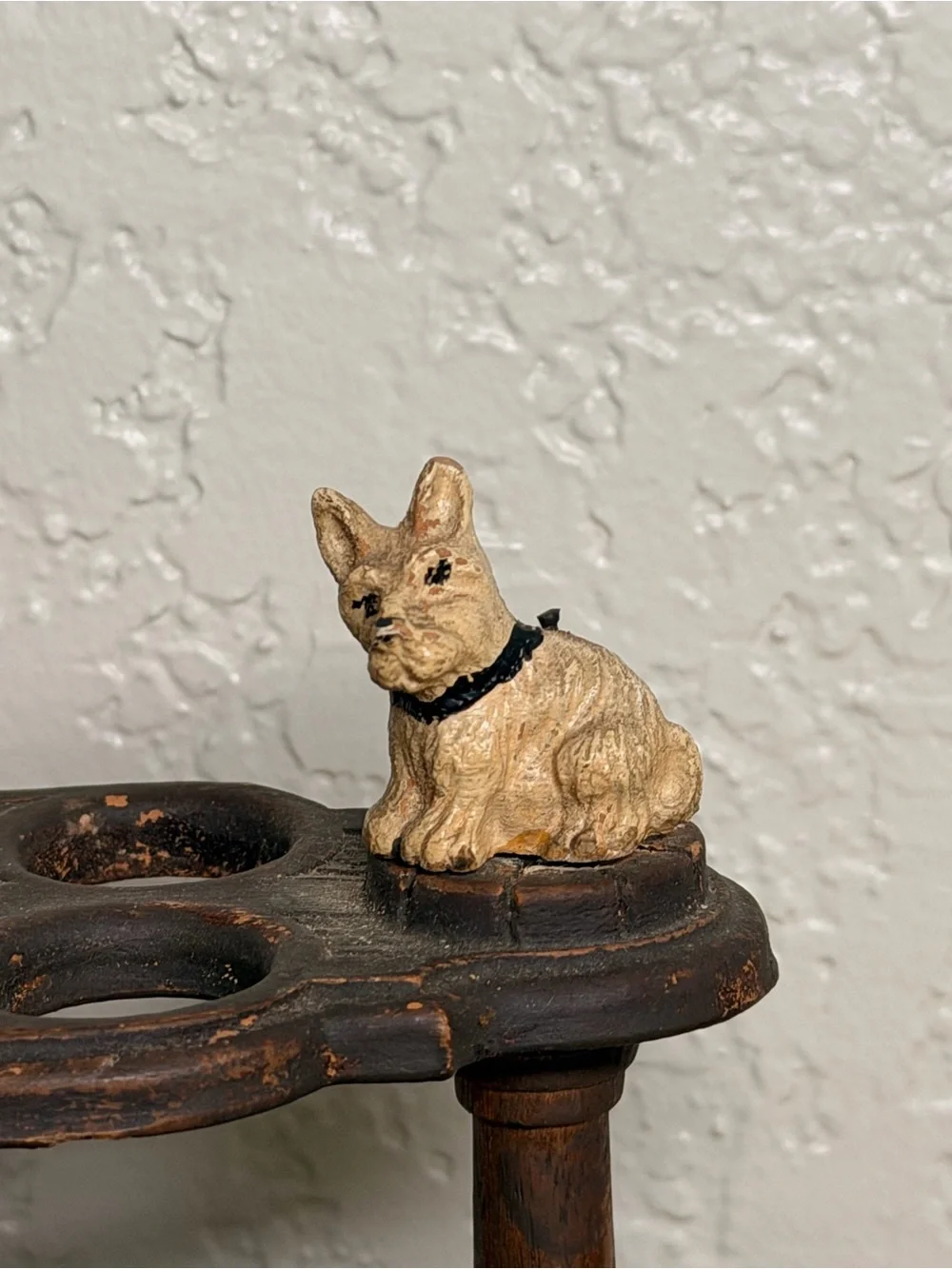 Vintage MCM Syroco Wood Pipe Cigar Holder Scottish Terrier Westie Dogs EUC